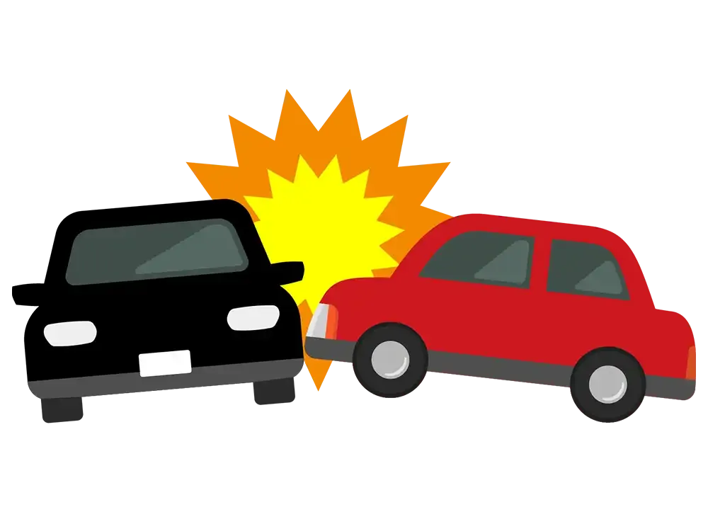 交通事故の車に同乗していた