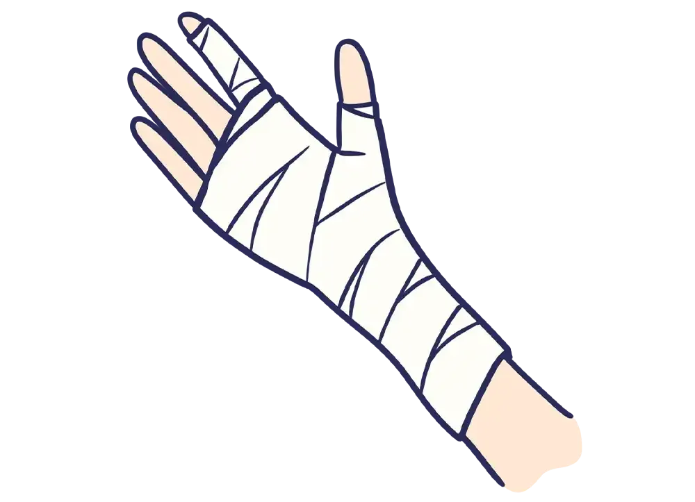 車の扉で手を負傷