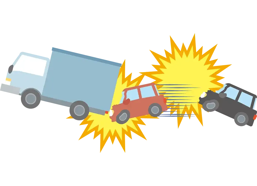 自転車で車に轢かれた